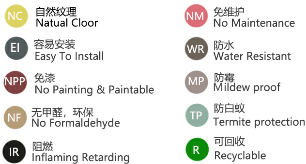 實(shí)心加厚塑木地板LN-DK14530A